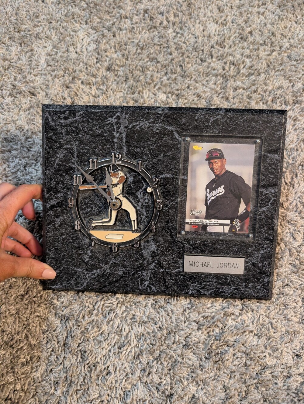 Micheal Jordan Baseball Card Clock